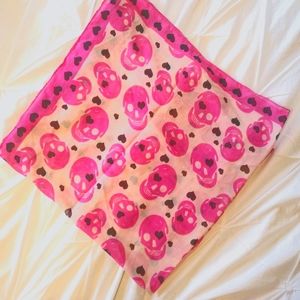 Pink skull scarf